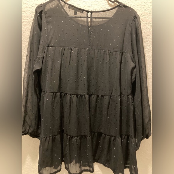 Black Dressy Blouse - Picture 4 of 4